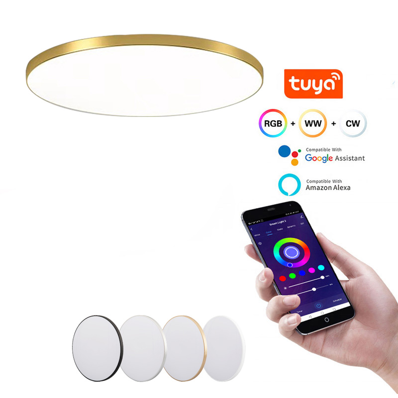 Ultra-thin Slice Smart Ceiling light Tuya Smart Control WiFi/ZigBee/Bluetooth