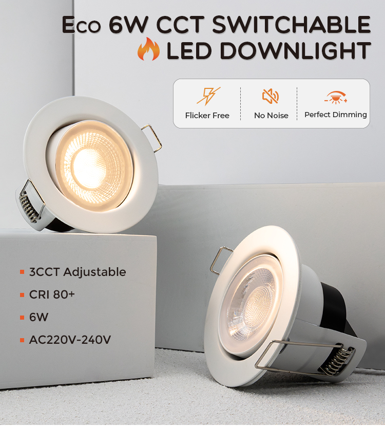 Eco 6W CCT SWITCHABLEW LED DOWNLIGHT